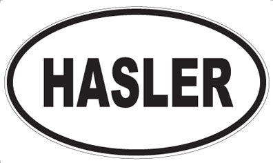 HASLER - Oval Sticker