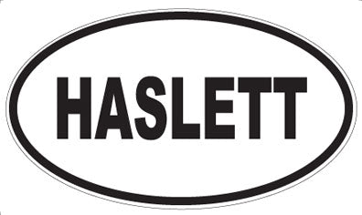HASLETT - Oval Sticker