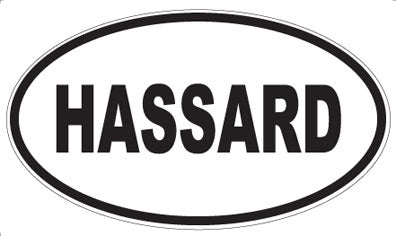HASSARD - Oval Sticker