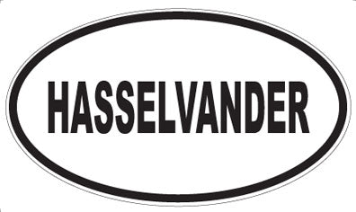 HASSELVANDER - Oval Sticker