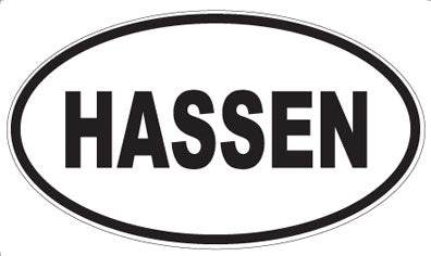 HASSEN - Oval Sticker