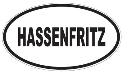 HASSENFRITZ - Oval Sticker