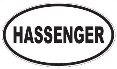 HASSENGER - Oval Sticker