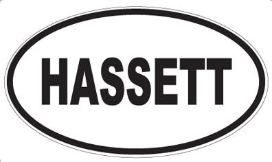 HASSETT - Oval Sticker