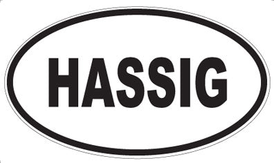 HASSIG - Oval Sticker
