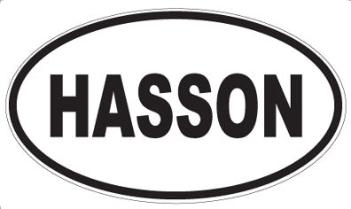 HASSON - Oval Sticker