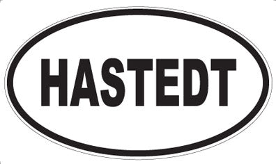 HASTEDT - Oval Sticker