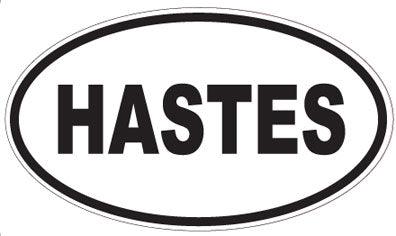 HASTES - Oval Sticker
