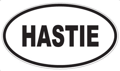 HASTIE - Oval Sticker