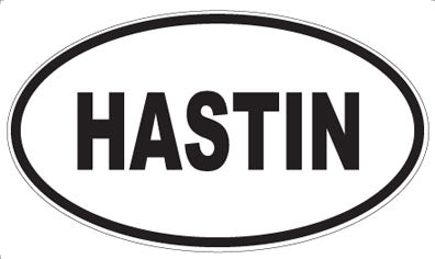 HASTIN - Oval Sticker