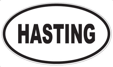 HASTING - Oval Sticker