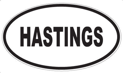 HASTINGS - Oval Sticker
