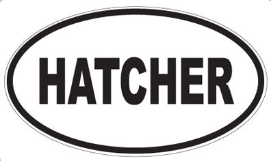 HATCHER - Oval Sticker