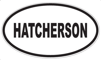 HATCHERSON - Oval Sticker