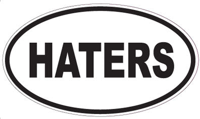 HATERS - Oval Sticker