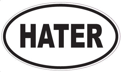 HATER - Oval Magnet