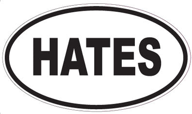HATES - Oval Sticker