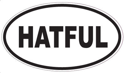 HATFUL - Oval Sticker