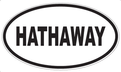 HATHAWAY - Oval Sticker