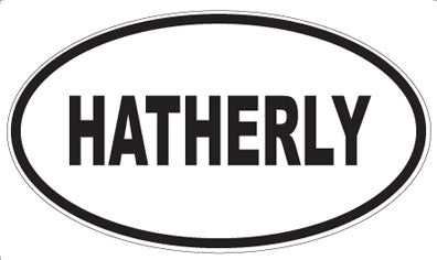 HATHERLY - Oval Sticker