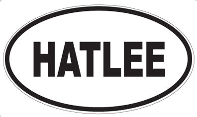 HATLEE - Oval Sticker
