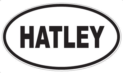 HATLEY - Oval Sticker