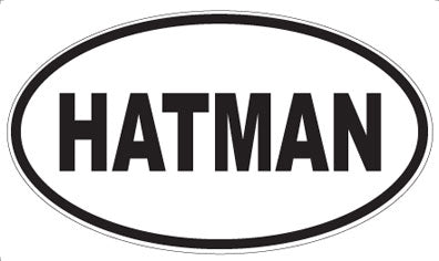 HATMAN - Oval Sticker
