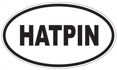 HATPIN - Oval Sticker