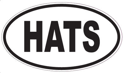 HATS - Oval Sticker