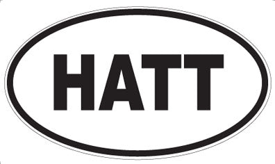 HATT - Oval Sticker