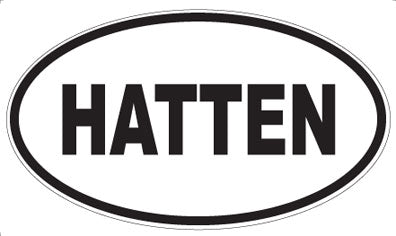 HATTEN - Oval Sticker