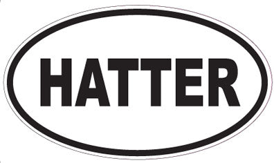 HATTER - Oval Sticker