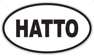 HATTO - Oval Sticker