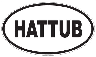 HATTUB - Oval Sticker