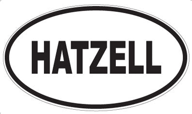 HATZELL - Oval Sticker