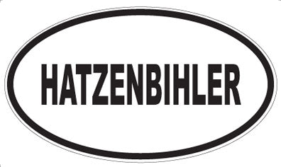 HATZENBIHLER - Oval Sticker