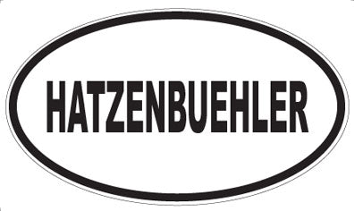 HATZENBUEHLER - Oval Sticker