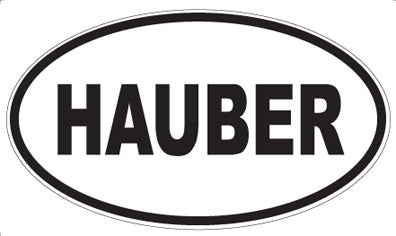 HAUBER - Oval Sticker