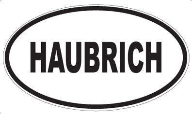 HAUBRICH - Oval Sticker
