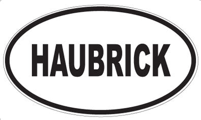 HAUBRICK - Oval Sticker