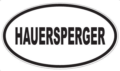 HAUERSPERGER - Oval Sticker