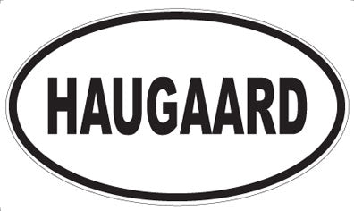 HAUGAARD - Oval Sticker