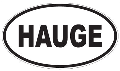 HAUGE - Oval Sticker