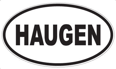 HAUGEN - Oval Sticker