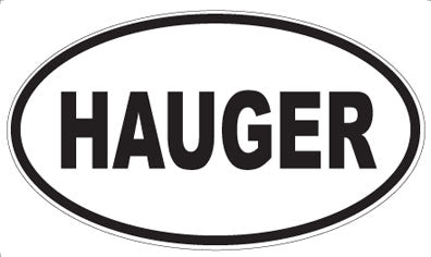 HAUGER - Oval Sticker
