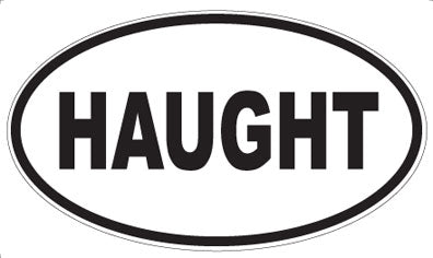 HAUGHT - Oval Sticker