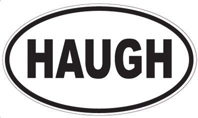 HAUGH - Oval Magnet