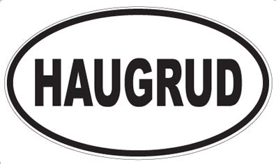 HAUGRUD - Oval Sticker