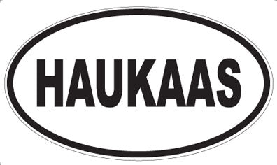 HAUKAAS - Oval Sticker