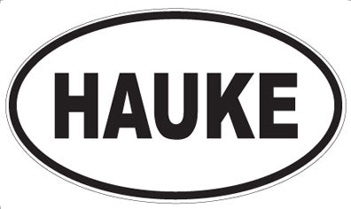 HAUKE - Oval Sticker